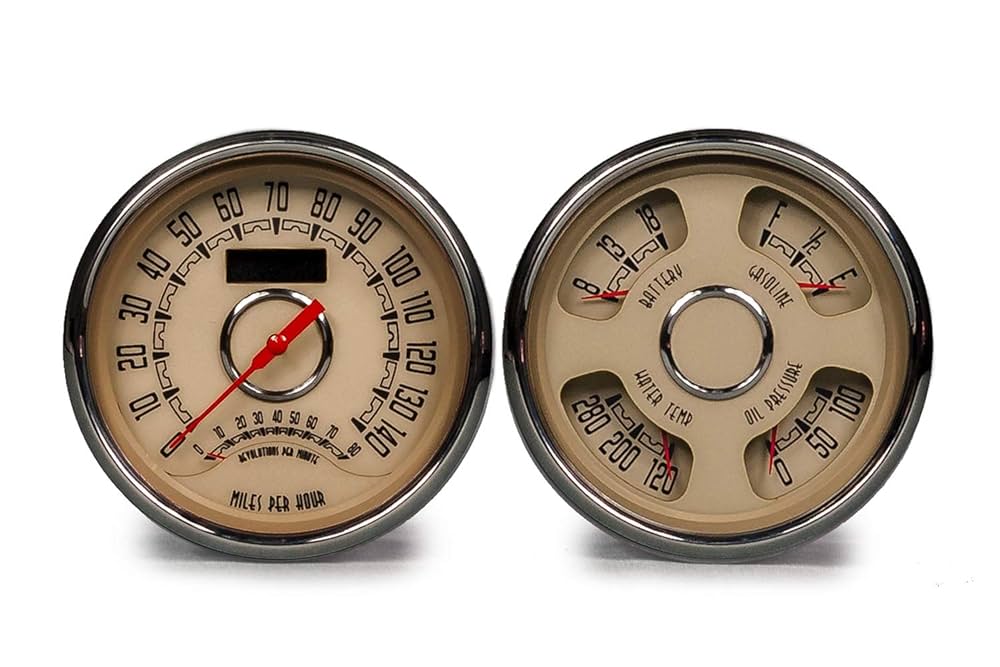 NEW VINTAGE USA Gauge Kit, Woodward, Analog, Fuel Level/Oil